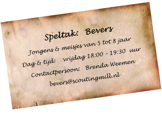bevers speltakomschrijving scouting